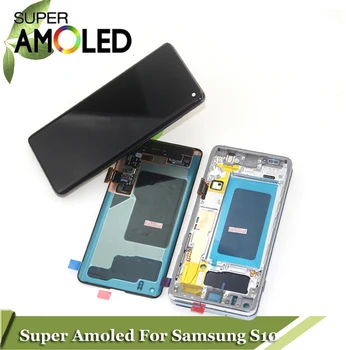 

Super Amoled for SAMSUNG S10 LCD G9730 Display SM-G973F Touch Screen Digitizer For SAMSUNG Galaxy S10 LCD G973F/DS