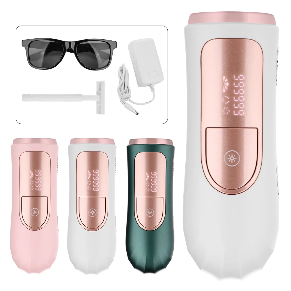 

999999 Flashes Portable IPL Laser Depilator Painless Hair Removal Home Photoepilator women with Free Sunglasses and Razor Gift