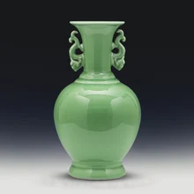 Цзиндэчжэнь керамическая ваза в китайском стиле, украшение из фарфора Celadon, бутылка для цветов, традиционное ремесло, ручная работа, 8 моделей