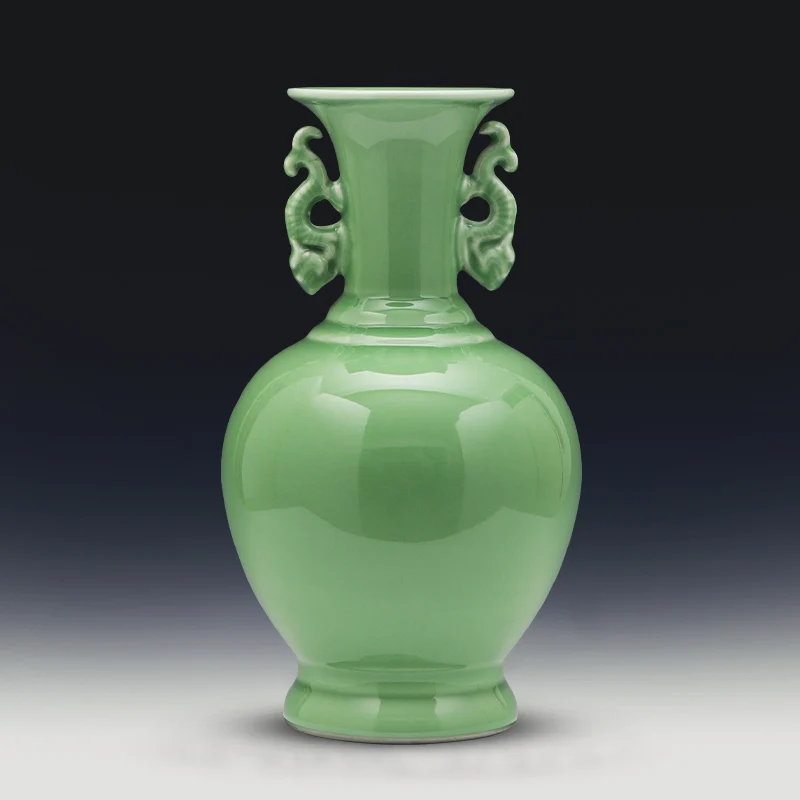 

Jingdezhen Ceramics Chinese Style Vase Decoration Celadon Porcelain Bottle Flower Arrangemen Traditional Craft Handmade 8 Models