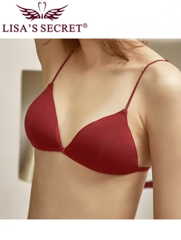 

2019 Summer Girls Sexy Padded Bra Wire Free Fashion Triangle Bralette Tops Front Closure Rayon Underwear Nice Brassiere Push Up