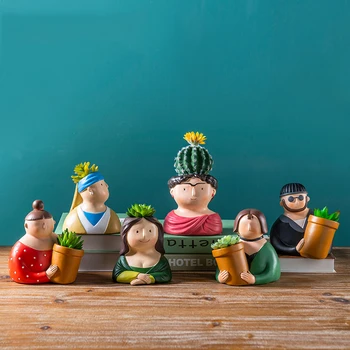 

New creative character modeling vase simulation plant fake flower flower pot office desktop fashion art decoration decoration