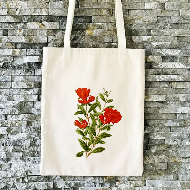 Цветок сумка на заказ Печать сумка для покупок с логотипом ежедневное использование Сделай Сам холст эко многоразовая утилизация сумка текст
