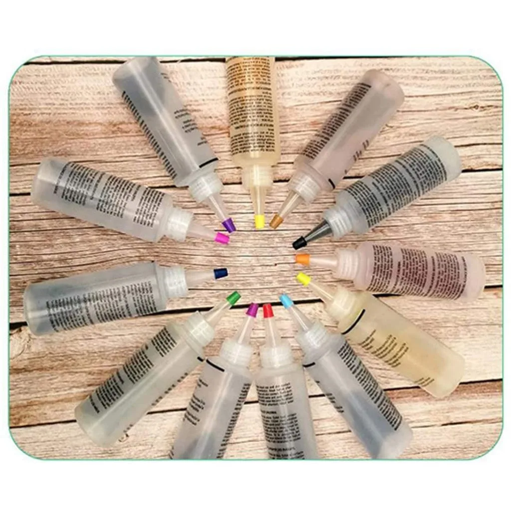 Набор из 8 бутылок разноцветные красители Перманентная краска для творчества