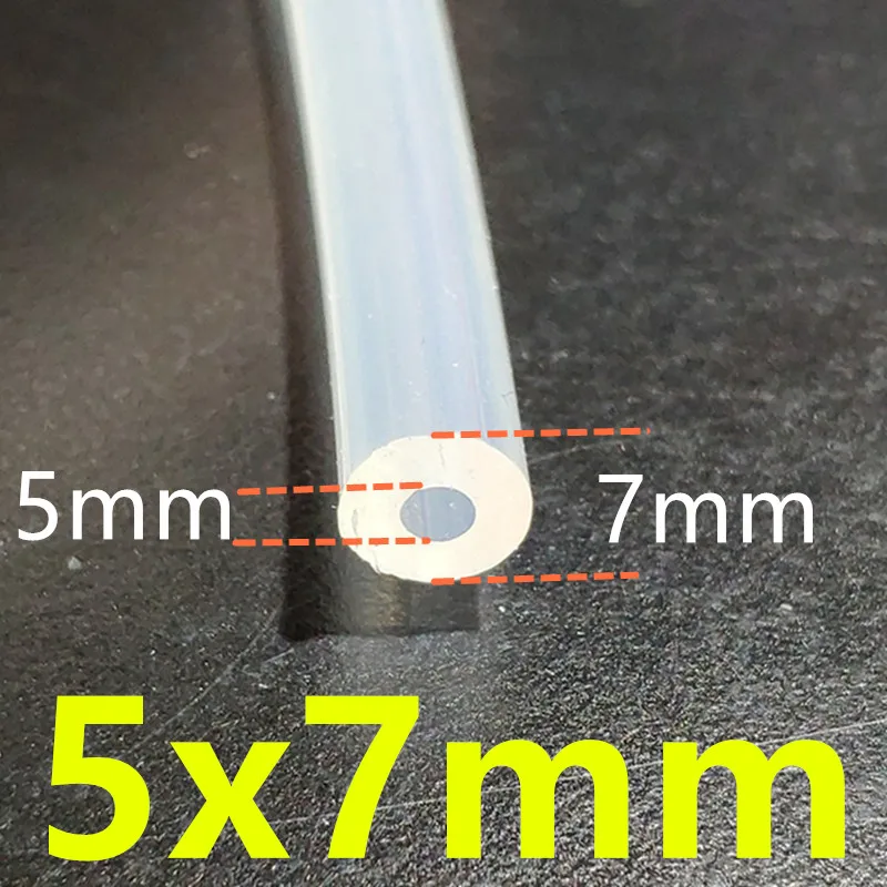 1 Meter Food Grade Transparent Silicone Tubing - 0.5mm to 12mm Diameter Range