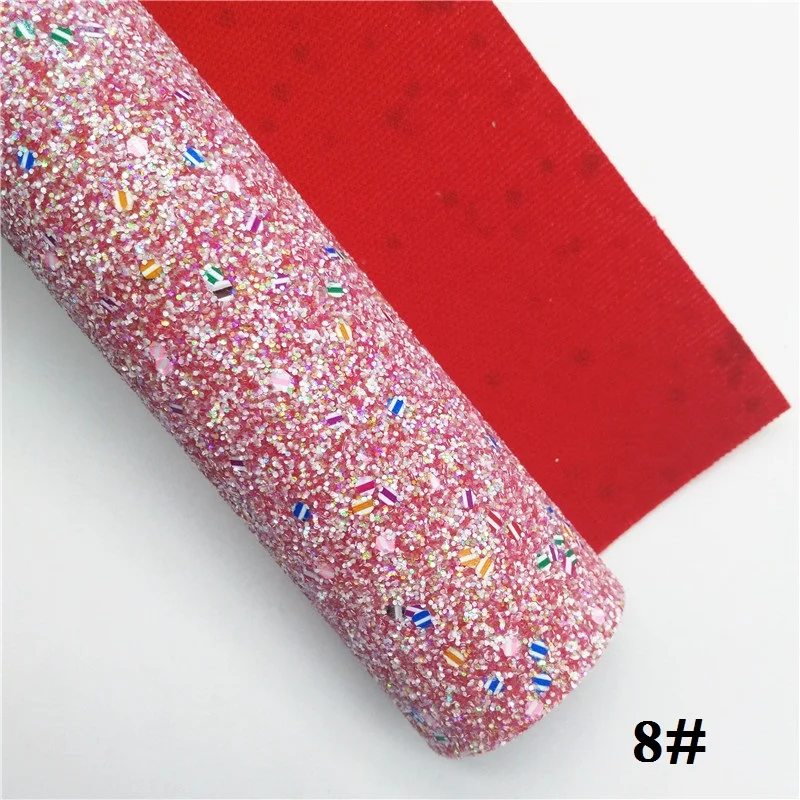 8 Glitterwishcome 21X29 см, Размер A4, неоновая блестящая кожа, блестящая кожаная ткань, винил для бантов, GM621A - Цвет: 8