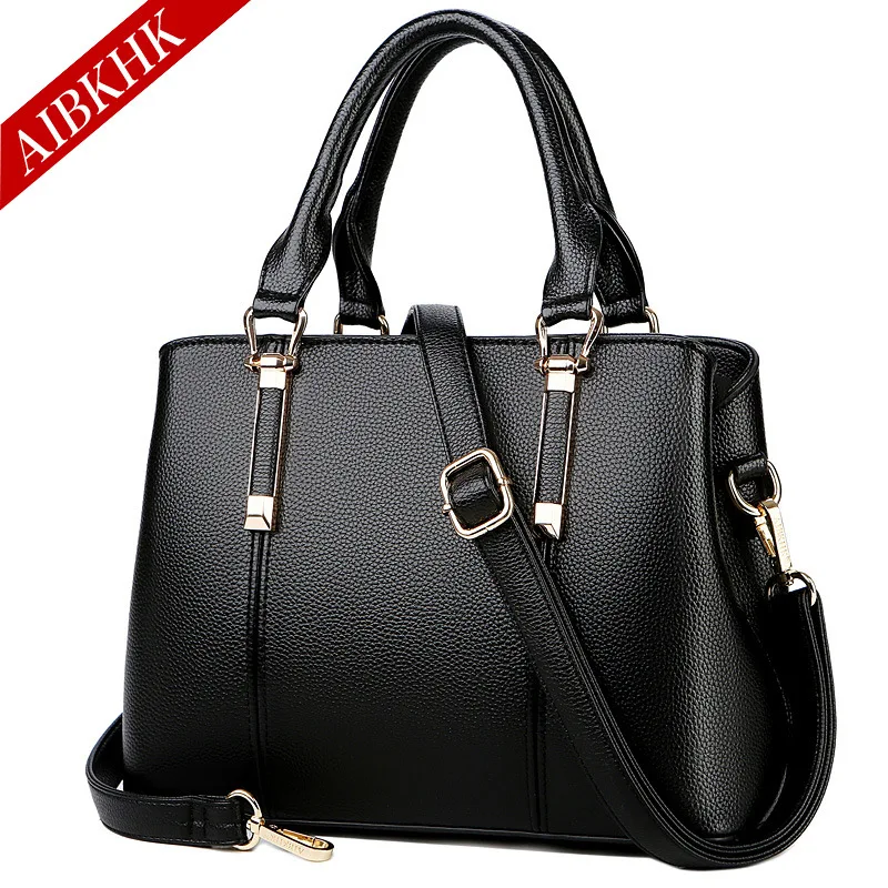 Роскошные сумки женские дизайнерские сумки из коровьей кожи Повседневная сумка на плечо женские сумки черные сумки-шопперы для женщин Новинка - Цвет: S9210-Black