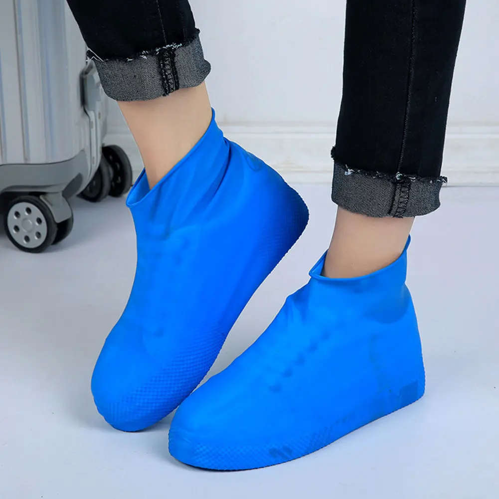 Shoe Cover Rain Waterproof Slip Resistant Reusable Rubber Types Unisex Overshoes 