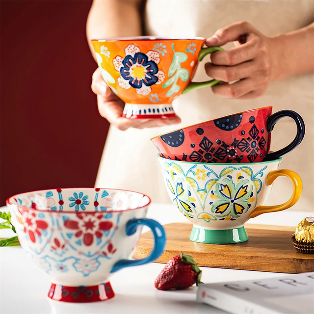 Bohemia Ceramic Coffee Cups, Creative Ceramic Cups, China