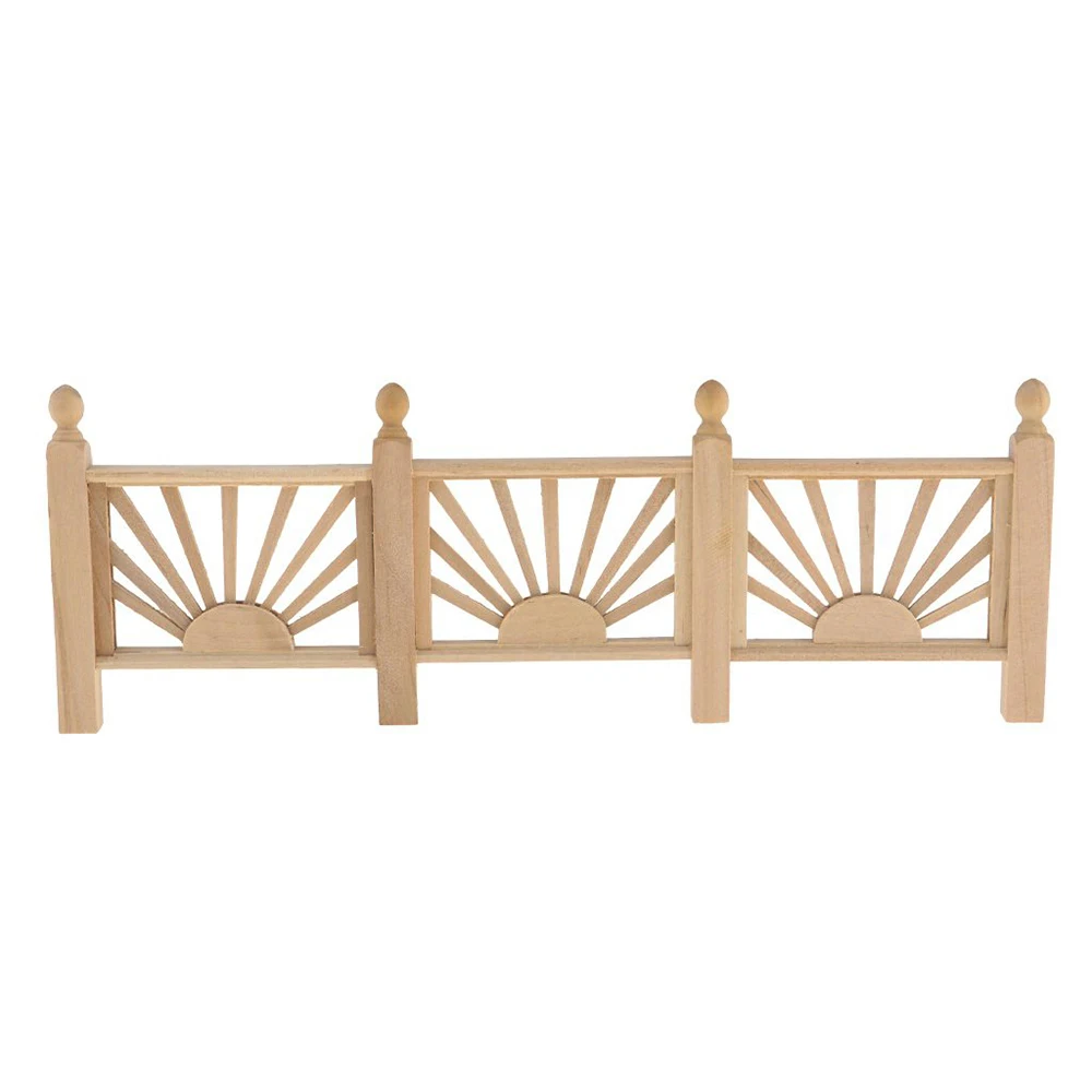 Dollhouse Balcony Handrail Yard Stockade 1:12 Miniature DIY Accessories Wood Models2019 New Style | Дом и сад
