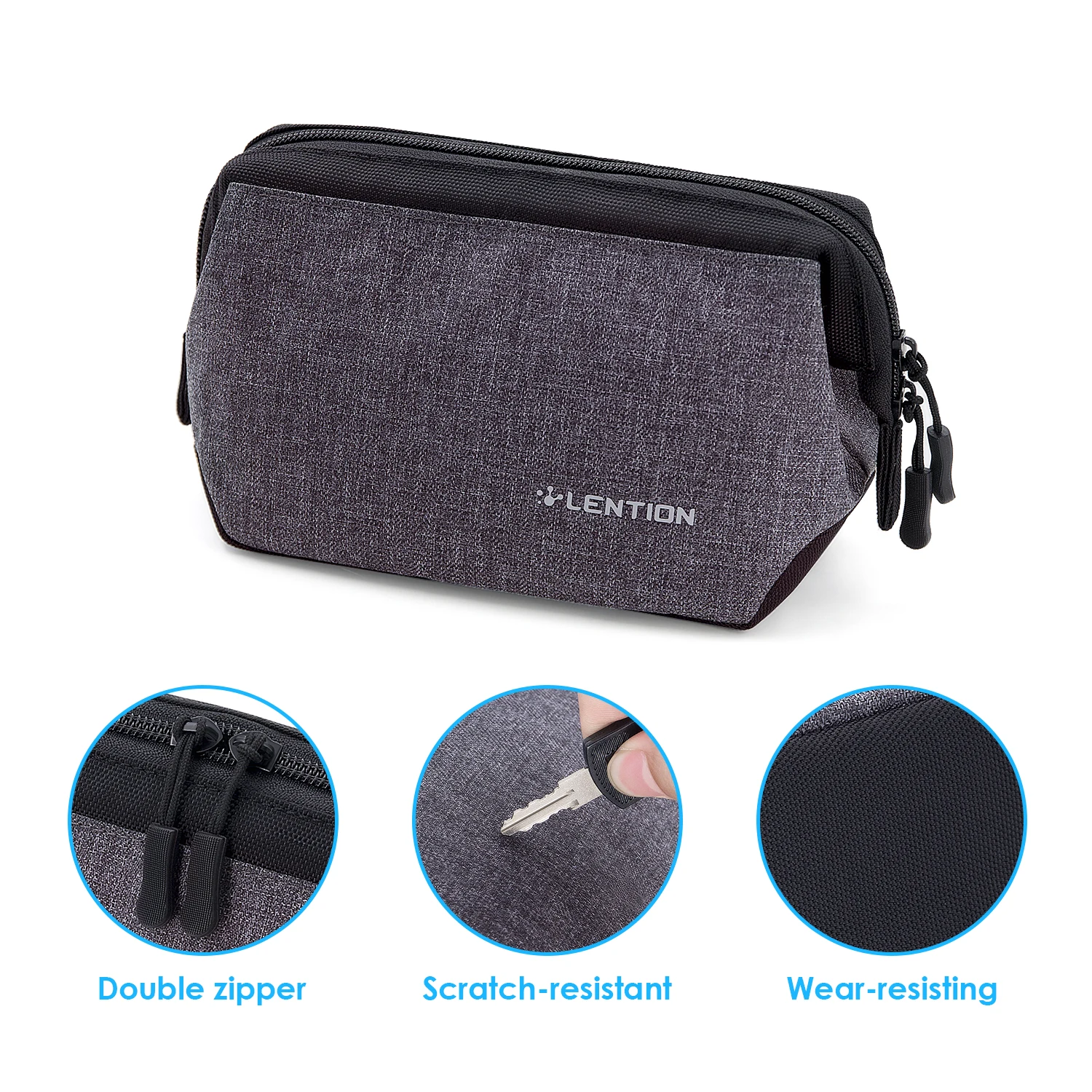 

Lention Organizer Bag Storage Case for Wired Headphones Earphone USB Cable Cell Phones Charger PC Digital Accessories Bag