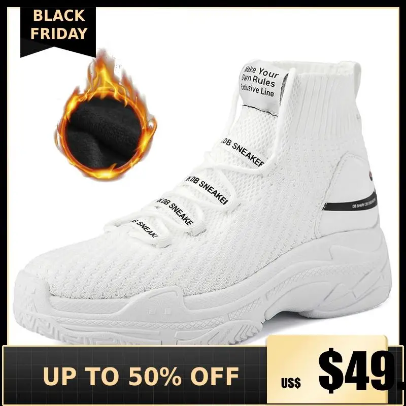 

Loecktty 2019 High Top casual Shoes For Men Women Thermal Winter Shoes Women Men Fur Lining Sport Shoes Chunky Shark Boots