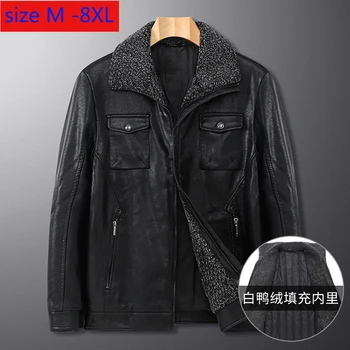 

New Arrival Fashion Fur Coat Men Super Large Men Leather Coat Thickened Down Jacket Casual Plus Size MLXL2XL3XL4XL5XL6XL7XL8XL