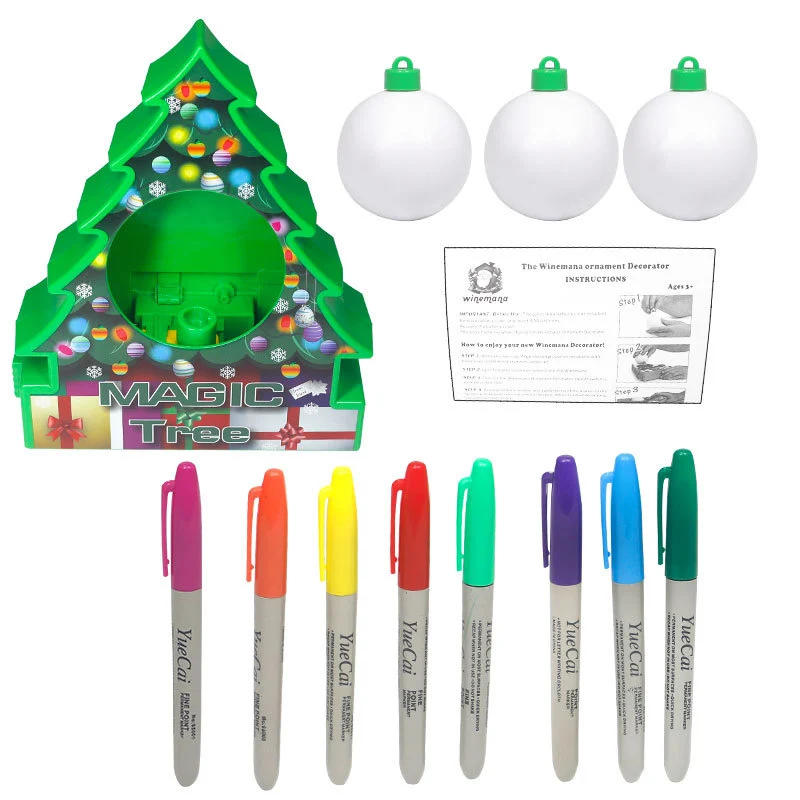 

Kids Xmas Educational Toys Diy Drawing Electric Christmas Tree Drawing Ball Toy Christmas Tree Ornament Decorating Kit Kids Gift