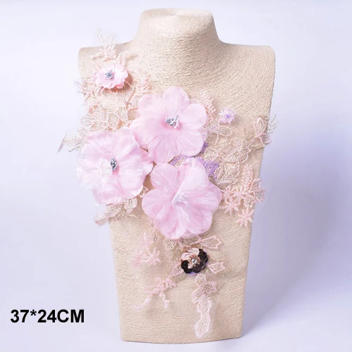 Embroidery Flower Patch Applique For Evening Dress Diy ClothingCostumes Decoration Sew On Accessories Patches Scrapbooking 9
