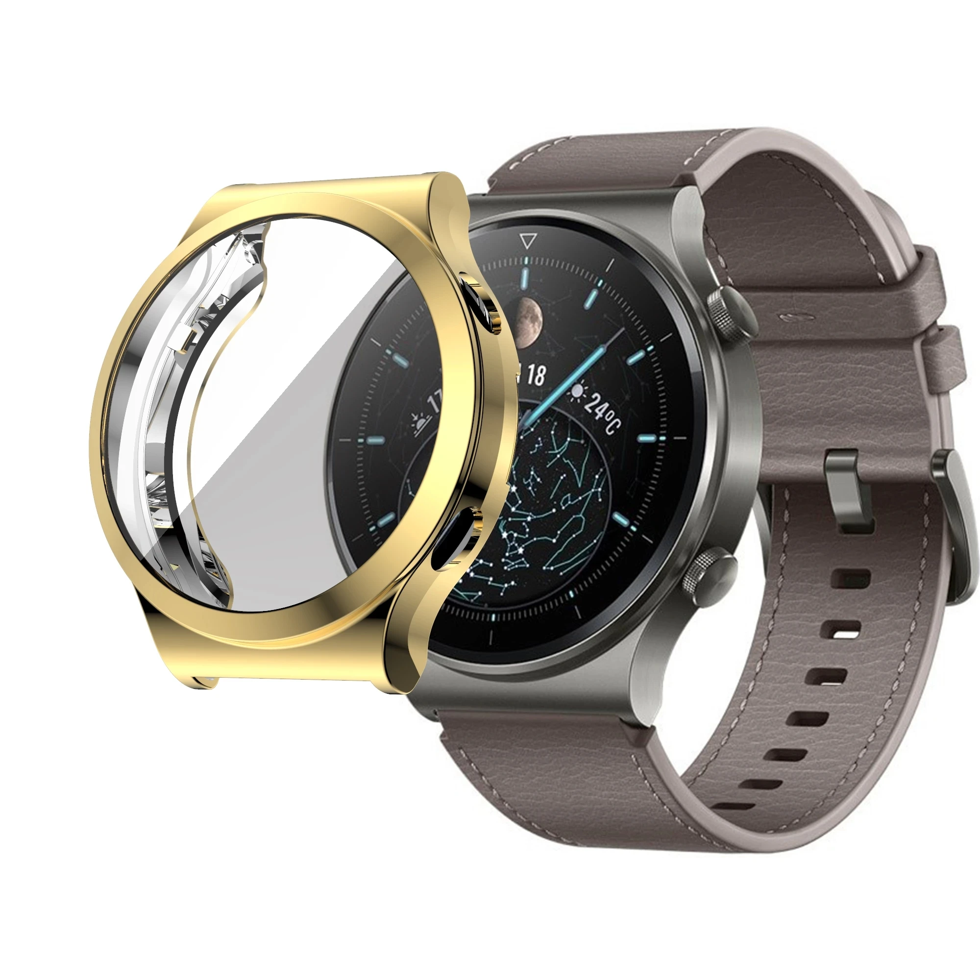 Premium TPU All-Around Screen Protector Cover for Smartwatch - Full Screen Protection