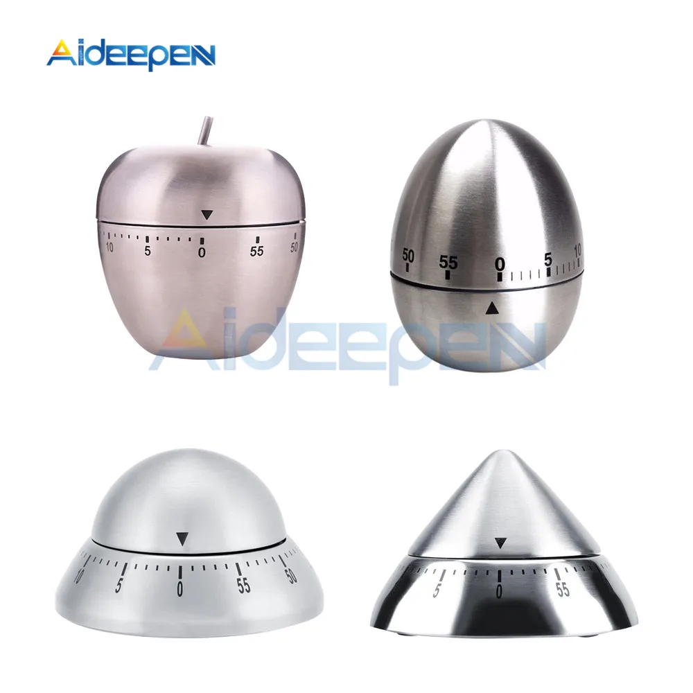 

Mechanical Egg Apple Kitchen 60 Minutes Stainless Steel Timer Cooking Timer Alarm Kitchen Tools Kitchen Gadgets Countdown