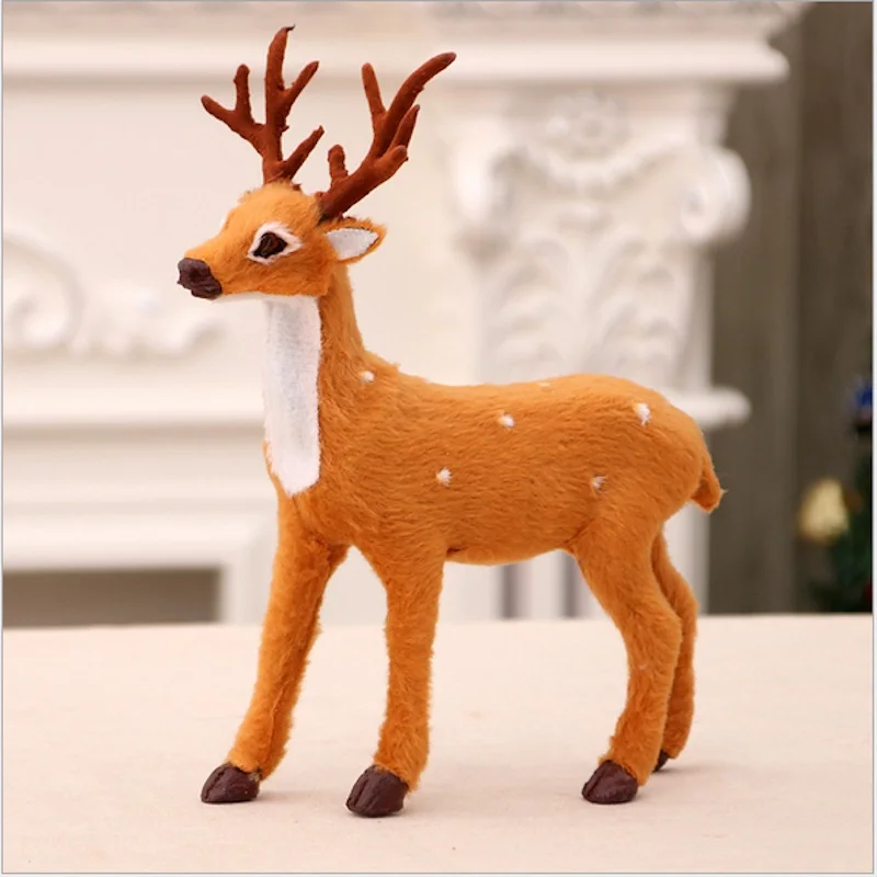 Моделирование оленя Рождество плюшевые олени ребенок кукла декор украшения дома вечерние кулон орнамент Лось подарки на год - Цвет: 25cm
