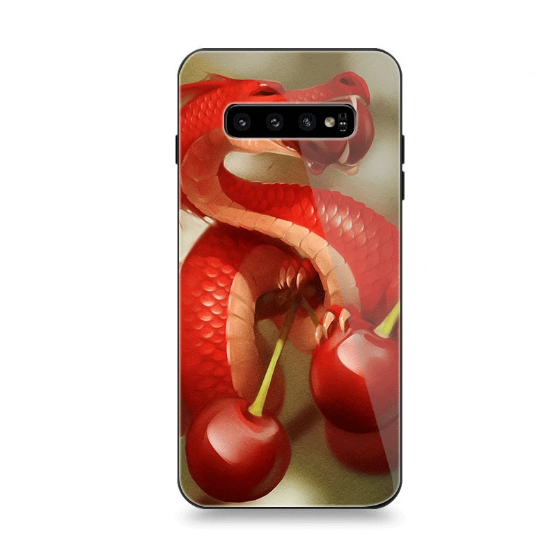 Чехол для телефона Стекло для samsung A70 A50 A30 A40 A20 A60 A10 S7 край S8 S9 S10 Plus Note 8 9 Фрукты Вишня - Цвет: G1