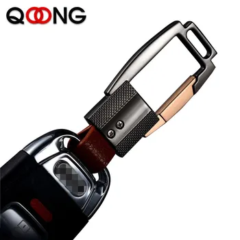QOONG 2020 Custom Lettering Keychain Leather Keyring Engrave Name Customized Logo Personalized Key Chain For Car Key Ring Y58 new motorcycle soft rubber key ring keychain keyring for ducati logo ducati