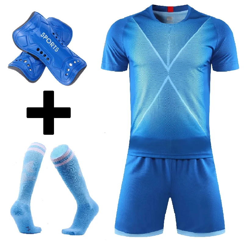 Soccer Shirts and Shorts Set for Men kids Boys and girls Soccer Clothes Sets Socks Shin Guard football uniform sports uniform sets