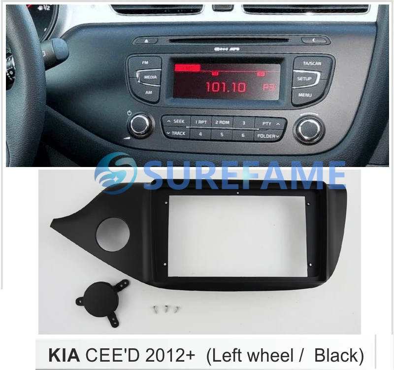 9 дюймов Автомобильная панель радио для KIA CEED 2012+(левое колесо) Dash Kit установка Переходная рамка адаптер накладка крышка консоли