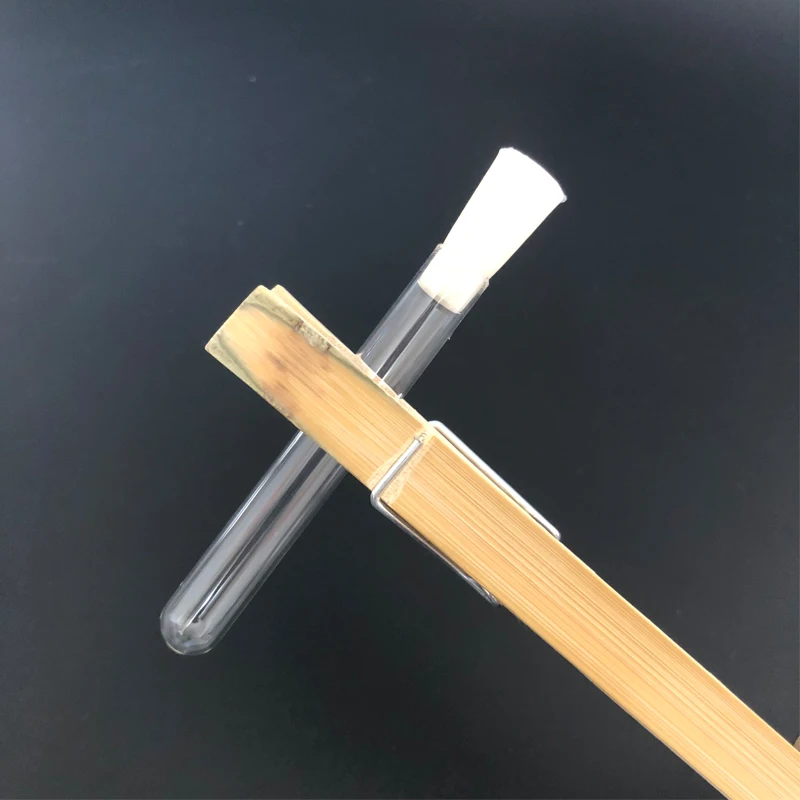 

100 pieces/pack 10mm*75mm Glass Test Tube with Silica Gel Plug Cap Chemistry Laboratory Glass Tube