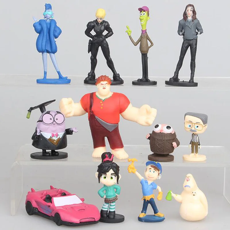 

Disney 12pcs Wreck It Ralph PVC Action Figures 3-8CM Model Anime Mini Decoration PVC Collection Figurine Toy Model For Children
