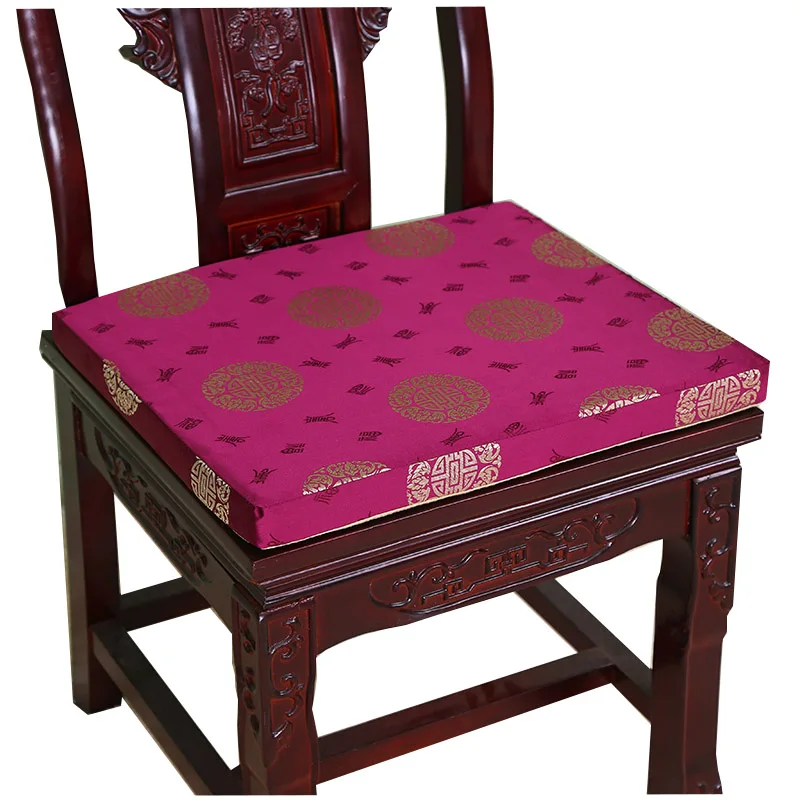 Китайские шелковые парчовые этнические подушки для дивана, стула, губки, противоскользящие подушечки на молнии, подушки для стульев, стула, кресла, коврики для сидений