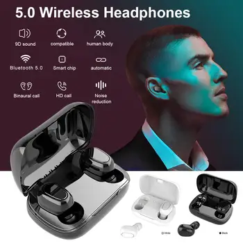 

TWS Wireless Earphones Bluetooth 5.0 HD Call Headphones Stereo Headset with Charging Case for Gym Running Sports