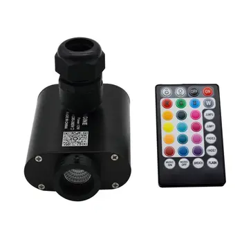 

RGBW Fibers Optic Light Device Engine Smart APP Control 28keys Musical Audio sound RF Controller 12W f/car roof Ceiling Sky DIY