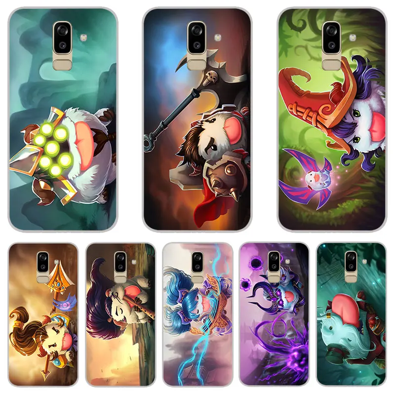 С надписью lol game poro матовый Силиконовый чехол для Samsung Galaxy J3 J5 J7 A3 A5 A7 2016 2017 ТПУ