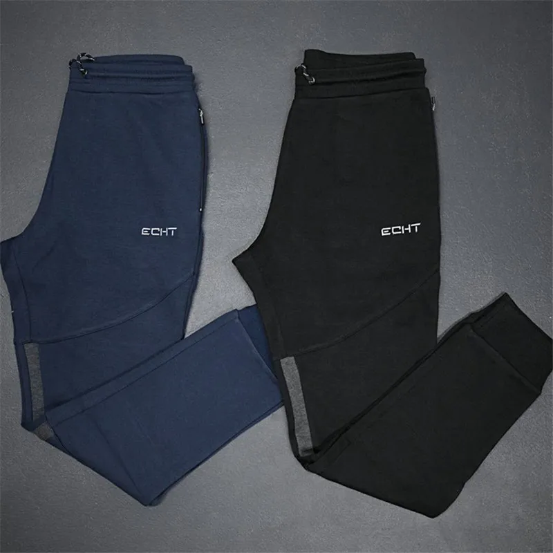 Brand Gyms Men Joggers Sports Men Sweatpants Joggers Zip pocket cotton Trousers Sporting Clothing Bodybuilding Running Pants men