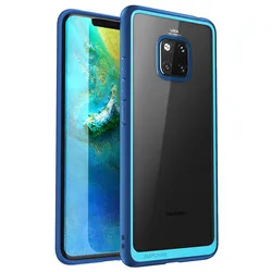 SUPCASE Premium Hybrid Protective Case with Anti - Knock TPU Bumper and Clear Back Cover for Pc + tpu (Blue)