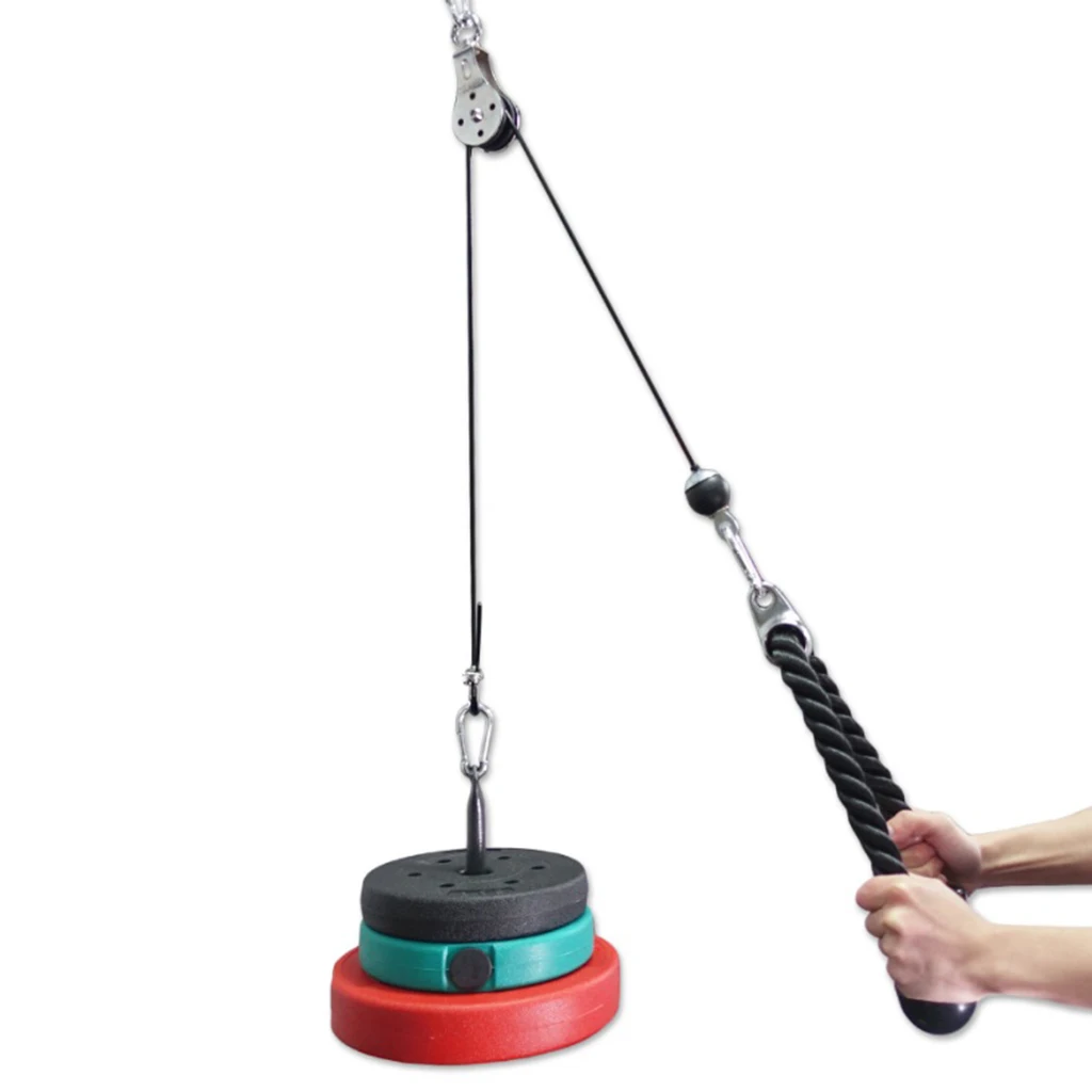 Heavy Duty Fitness DIY Pulley Cable Attachment for Triceps Shoulder Workout Gym Fitness Equipment Weight Lifting Accessories