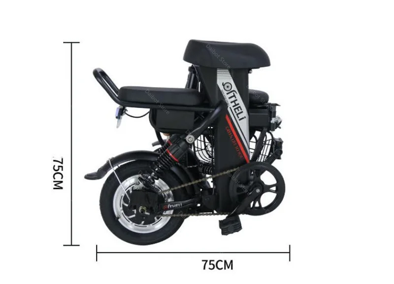 New Foldable Electric Scooter Electric Bicycles 12 Inch Parent-child 350W 48V Mini Electric Bike With Four Suspension System (7)