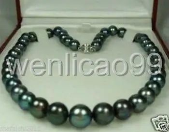 

Natural 8-9mm Tahitian Black Pearl Necklace 18" AAA