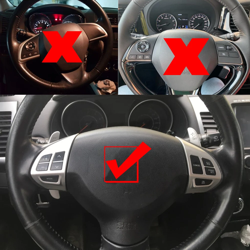 Для Mitsubishi ASX OutlanderXL многофункциональные кнопки управления рулем автомобиля с кабелями кнопки из углеродного волокна