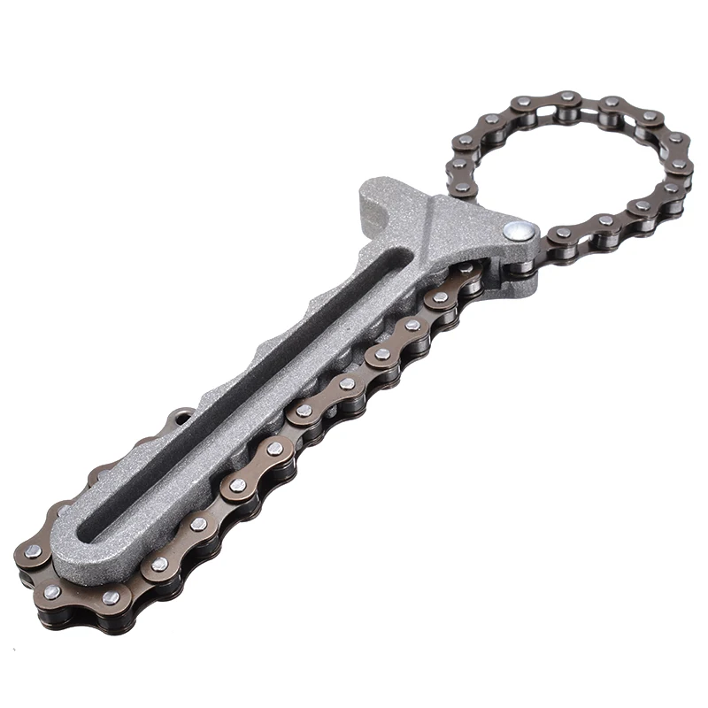 Adjustable 1pcs Car Engine Oil Filter Chain Grip Wrench Spanner Remover Tools Plier Car Oil Filter Chain Grip Key Wrench