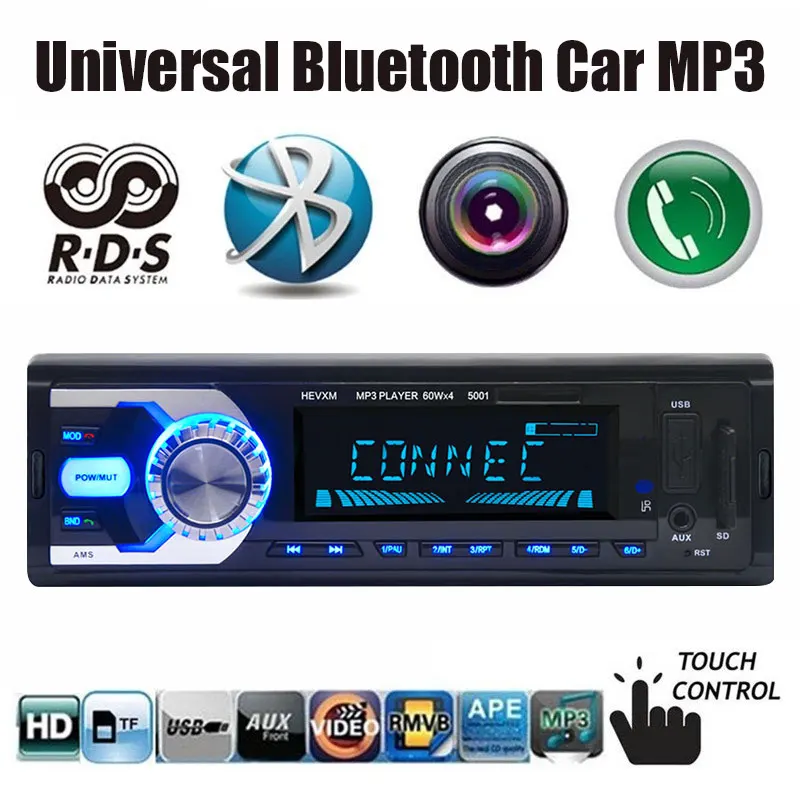 Автомобильный MP3-плеер Автомобильный mp3 Универсальный Авто Аудио головное устройство музыка Alufer Черный Премиум