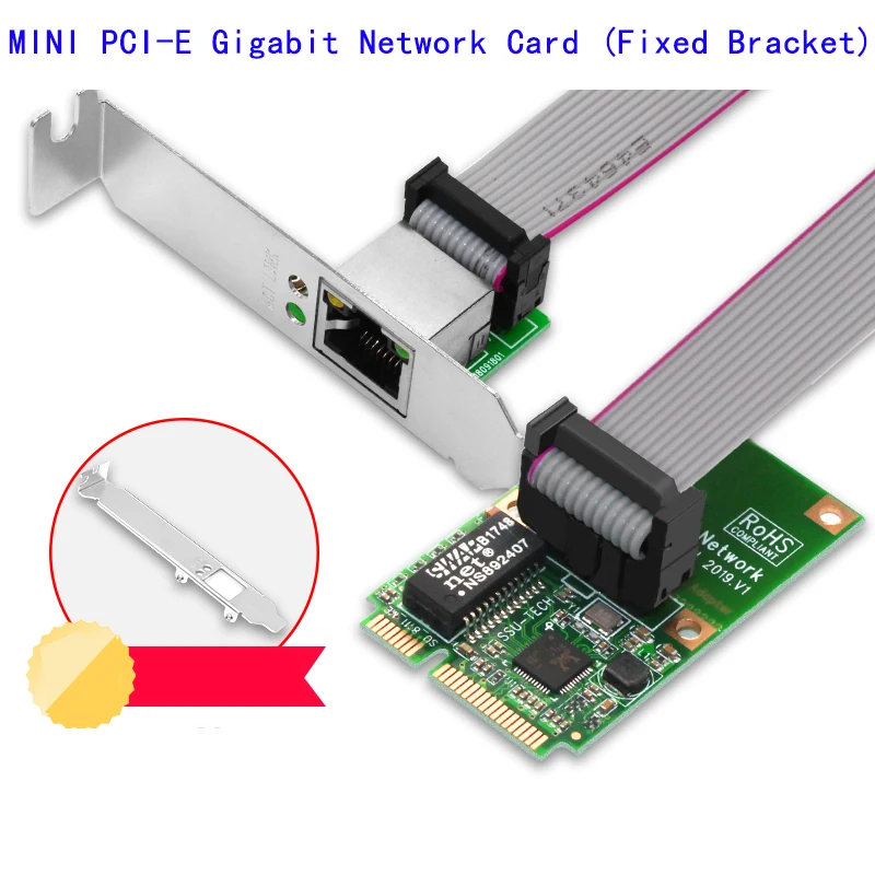 Mini PCI-E Network Card Network Adapter Internet Free Lan Adapter Ethernet Gigabit Network Card RJ45 Lan Card Realtek 8111 Chips 