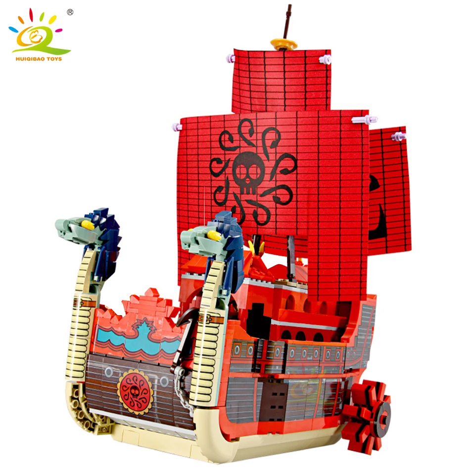 

HUIQIBAO TOYS 432pcs One Pieces Boats Pirate Ships Model Bricks set Idea Luffy Figures Building Blocks Children Toys kids Gifts