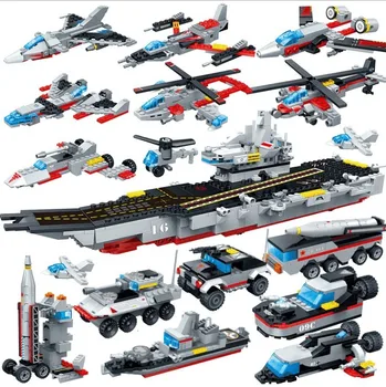 

GUDI Building Blocks Armed Craft Tank Air Boat 8 IN 1 Military Battleship Eucational Action Finger Building Toys For Kids 8709