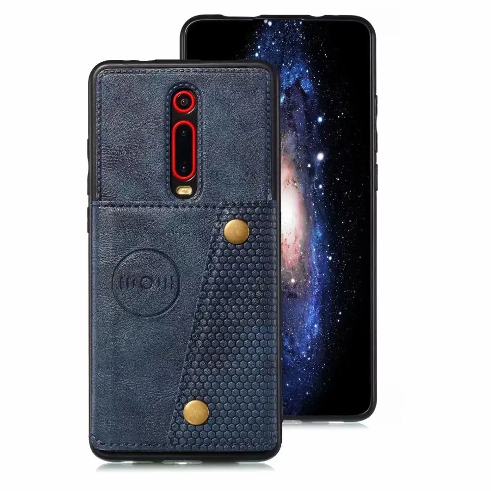 Чехол для Xiaomi mi Red mi Note 8 Pro, чехол Red mi 8A 7A mi 9T Pro из искусственной кожи, чехол для телефона, чехол с отделением для карт, чехол-подставка - Цвет: Blue