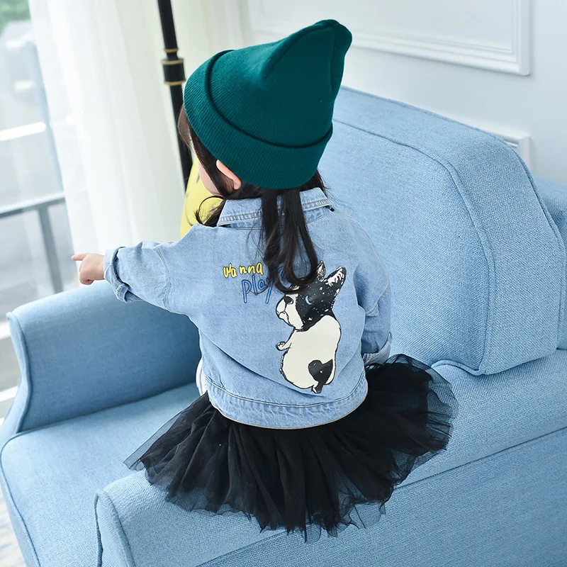 

[Micro] Spring And Autumn Girls' Jean Jacket 2019 Small CHILDREN'S Cowboy Jacket Short BABY'S Top Fashion