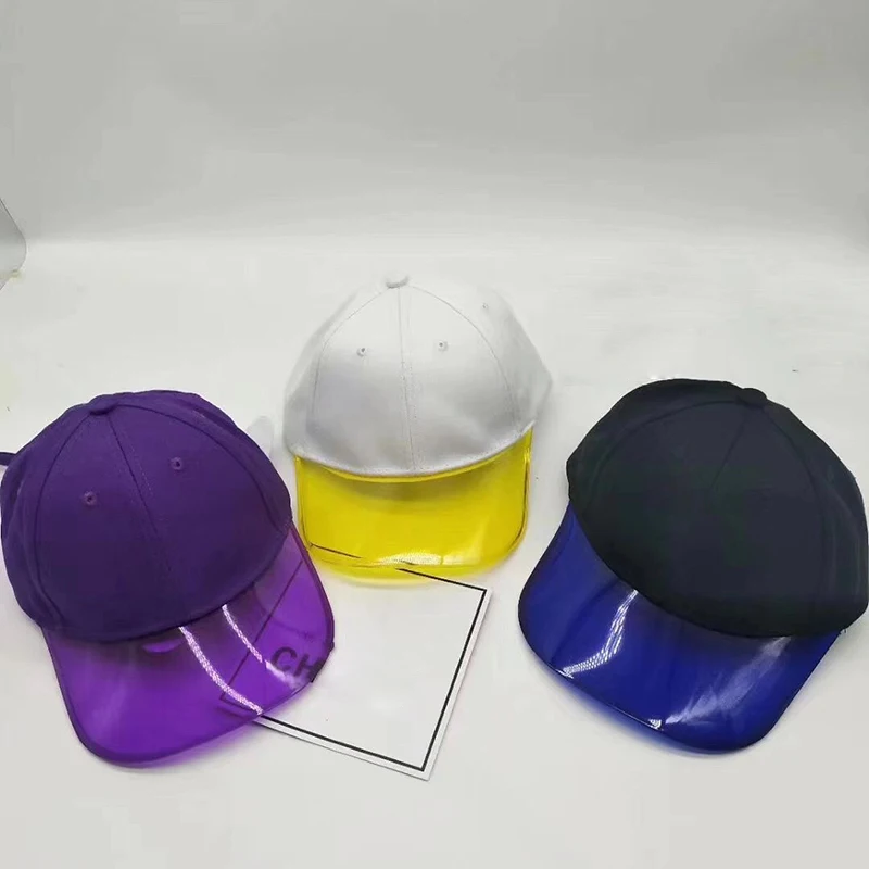 2021 New Summer cotton summer baseball cap adjustable hat Transparent brim cap casual  women baseball hat Anti-UV Sunscreen 6