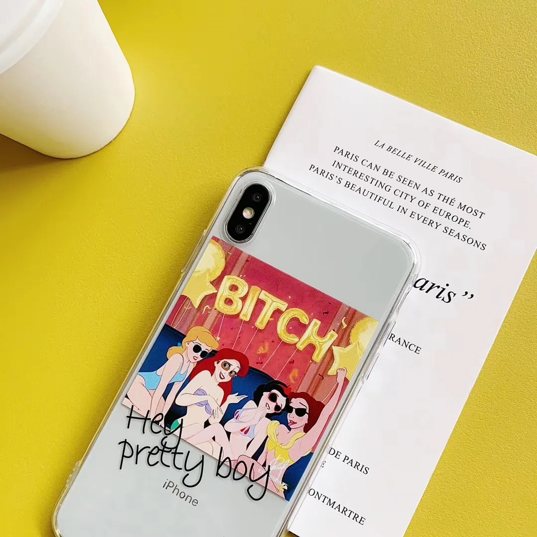 Милый мультяшный аниме Disneys Русалка Принцесса Вечерние Чехлы для телефона iphone Xs MAX XR X 6 6s 7 8 plus Забавный Мягкий ТПУ задняя крышка