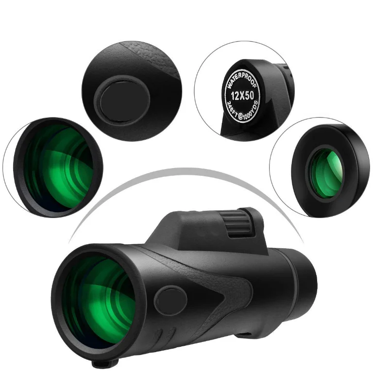 PRONITE Monocular 12x50 Portable Non-night-vision HD Telescope