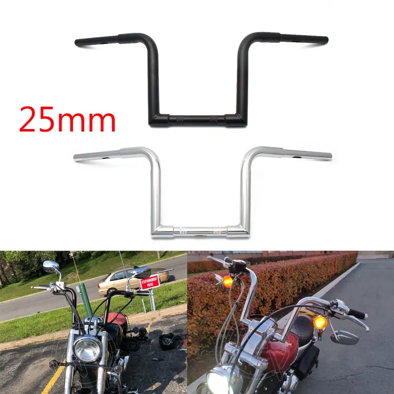 Для Harley Sportster Chopper Bobber Softail Dyna черный/хром 1 'ཕ мм Z Bar Pullback мотоциклетный руль