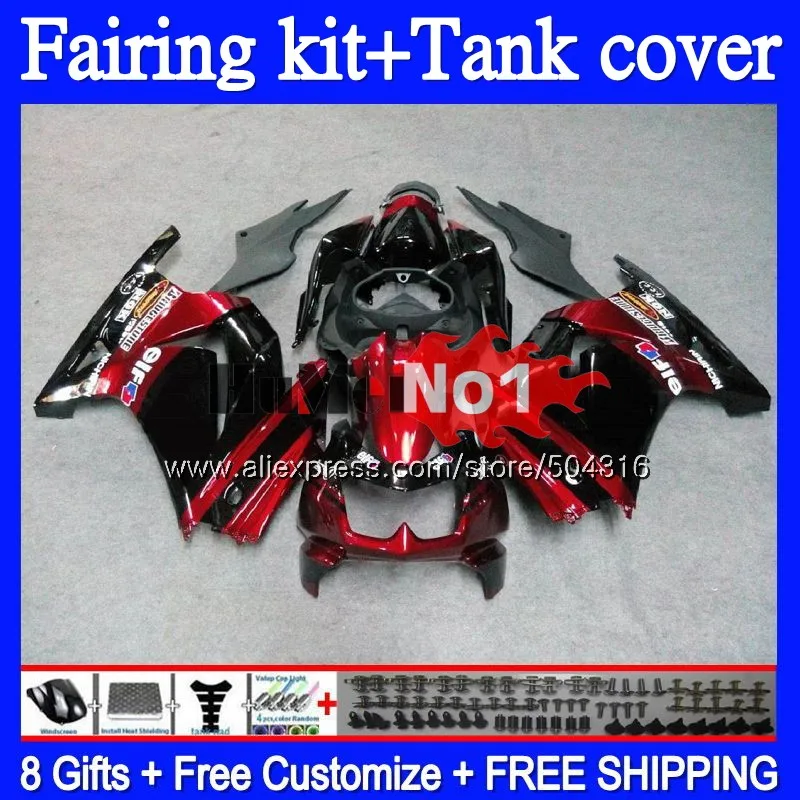 Kit For KAWASAKI EX250 ZX250 R 2008 2009 2010 2011 2012 94MC.55 Dark red blk EX250R ZX EX 250 250R ZX250R 08 09 10 11 12 Fairing Kit For KAWASAKI EX250 ZX250 R 2008 2009 2010 2011 2012 94MC.55 Dark red blk EX250R ZX EX 250 250R ZX250R 08 09 10 11 12 Fairing